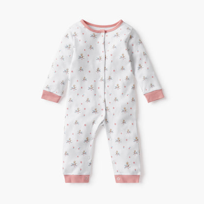Juniors Printed Sleepsuit with Bib and Receiving Blanket