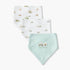Pack of 3 Juniors Baby Bib with Tractor Print - Multicolour