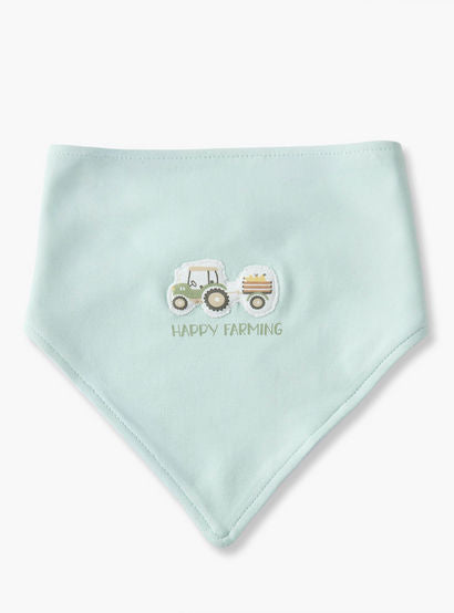 Pack of 3 Juniors Baby Bib with Tractor Print-baby-feeding-bibs-image-3