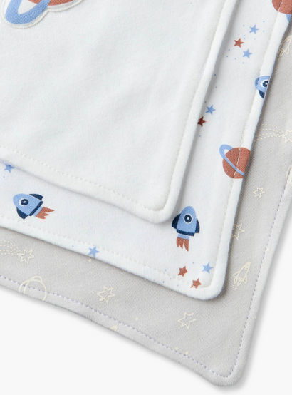 Pack of 3 Juniors Baby Bib with Space Print-baby-feeding-bibs-image-6