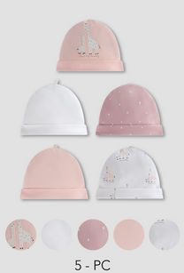 Juniors Printed Beanie Cap - Set of 5-undefined-image-1