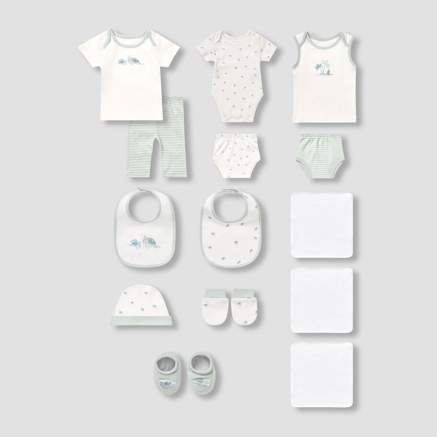 Set of 14 Juniors Clothing Gift Set with Turtle Print