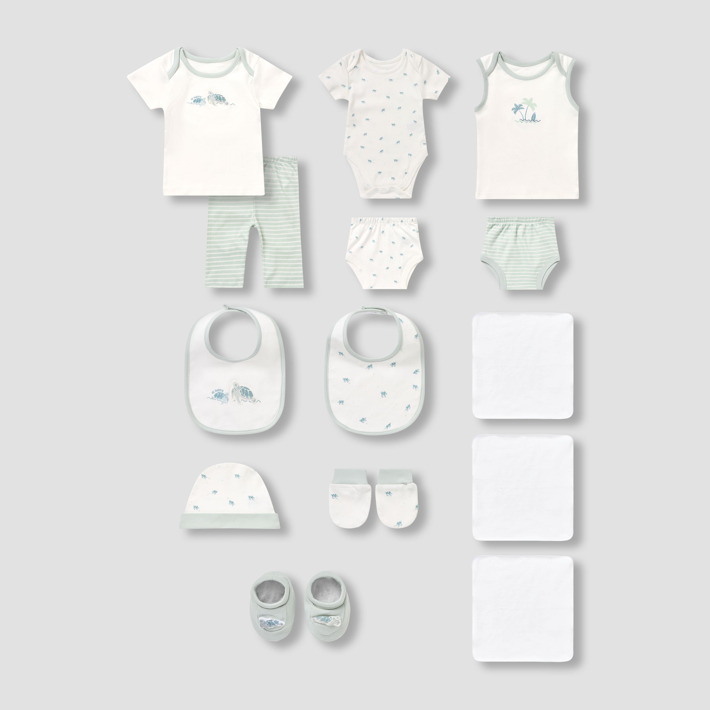 Set of 14 Juniors Clothing Gift Set with Turtle Print