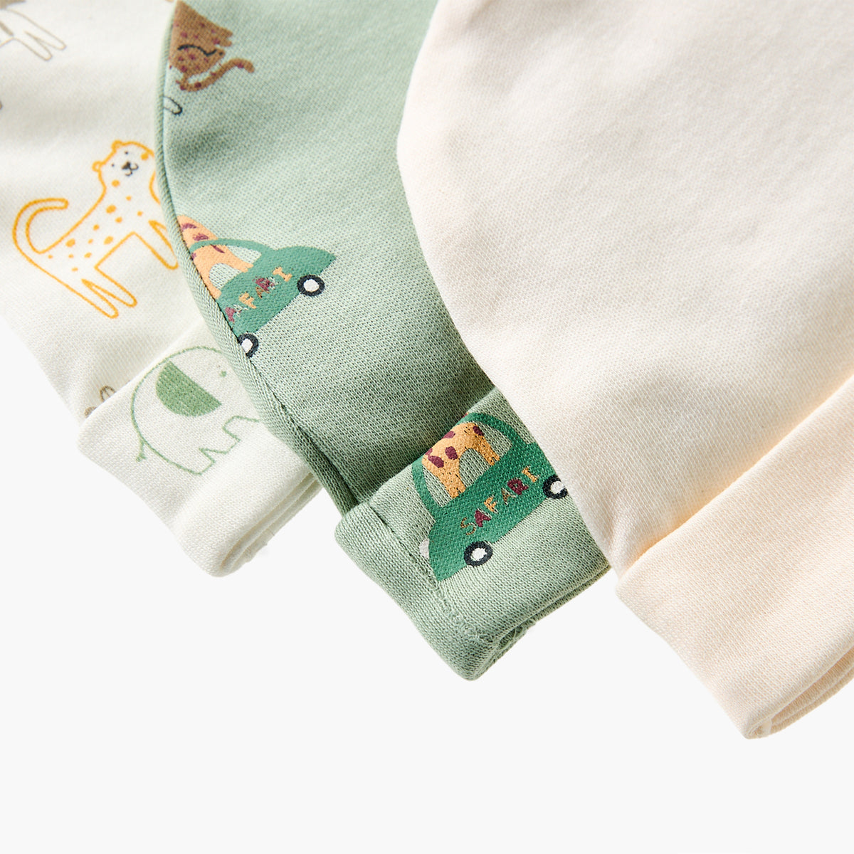 Pack of 3 Juniors Cap with Safari Print