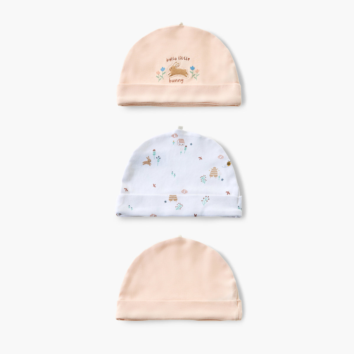 Pack of 3 Juniors Cap with Rolled Hem
