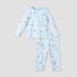 Juniors Cotton Round Neck Long Sleeves Pyjama Set with Print - Blue / 12-18 mths