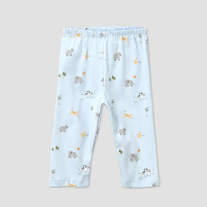 Juniors Cotton Round Neck Long Sleeves Pyjama Set with Print