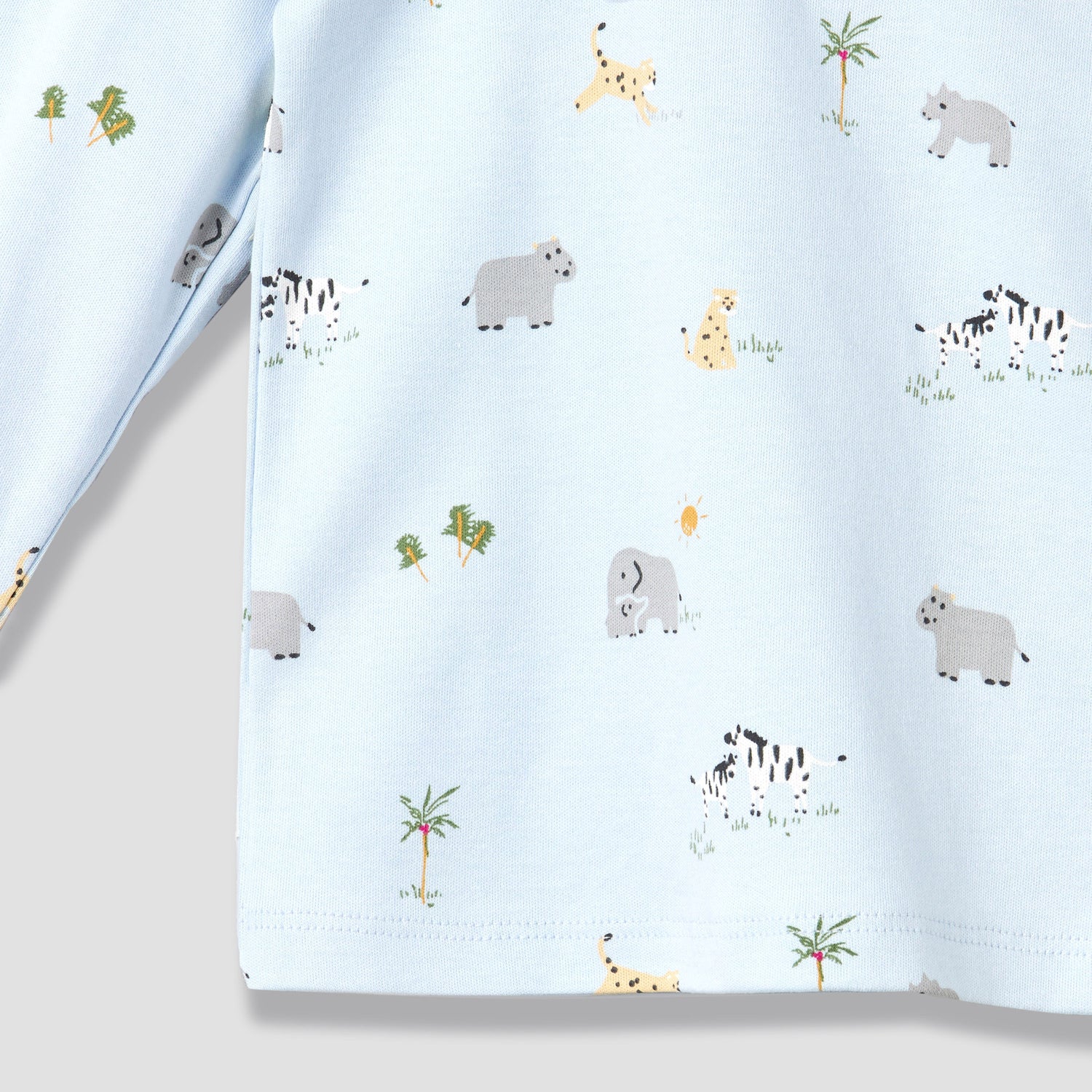 Juniors Cotton Round Neck Long Sleeves Pyjama Set with Print