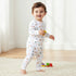 Juniors Cotton Round Neck Long Sleeves Pyjama Set with Arabic Alphabet Print - White / 12-18 mths