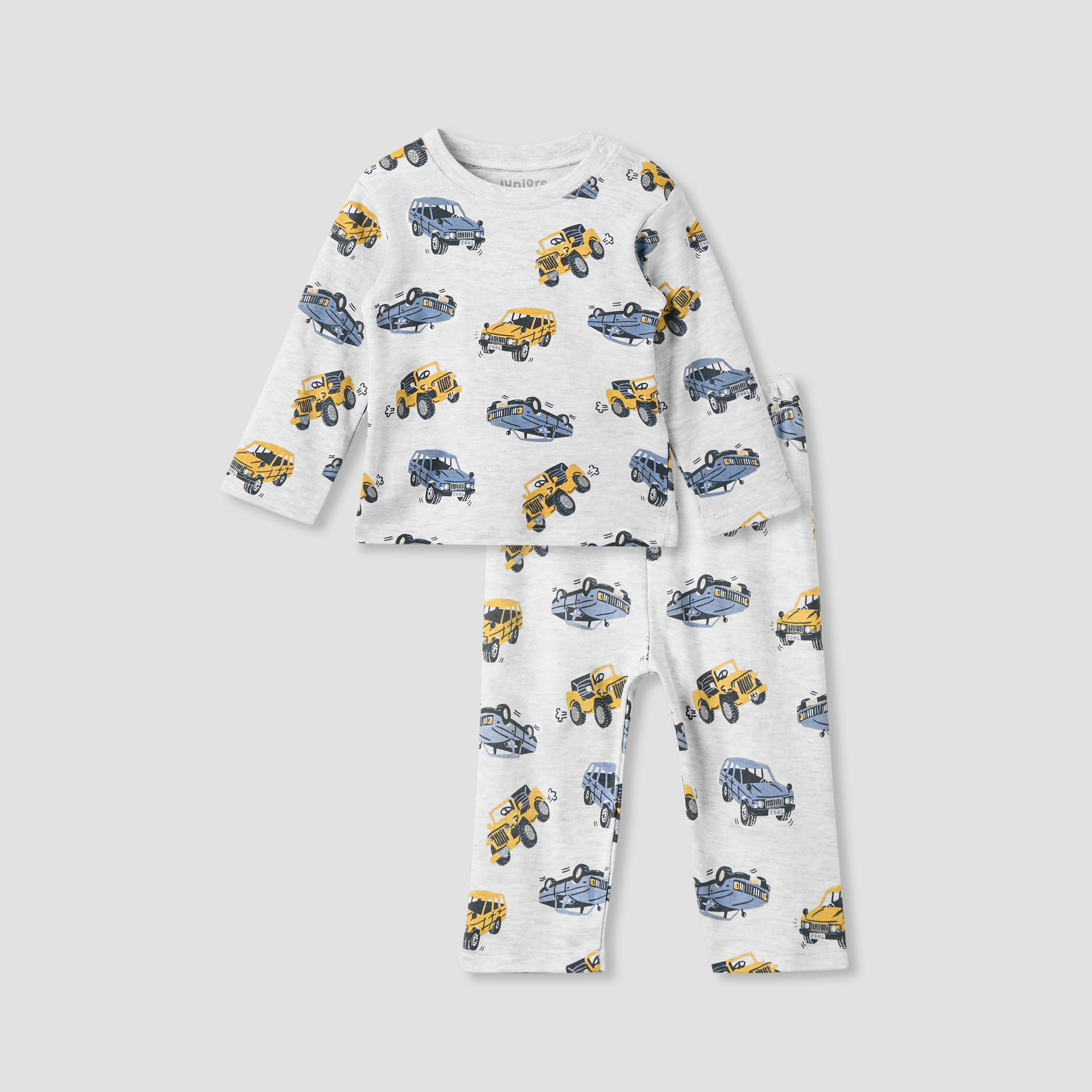 Juniors Pyjama Set with Truck Print - Cotton - Long Sleeves
