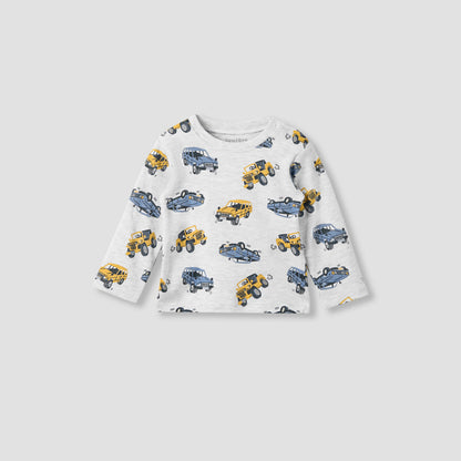 Juniors Pyjama Set with Truck Print - Cotton - Long Sleeves