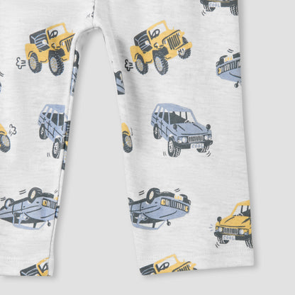 Juniors Pyjama Set with Truck Print - Cotton - Long Sleeves