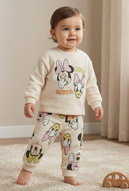 Disney Minnie Mouse and Daisy Duck Print T-shirt and Pyjama Set