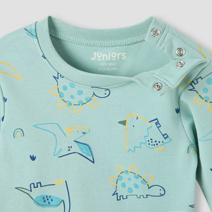 Juniors Dinosaur Print T-shirt and Pyjama Set