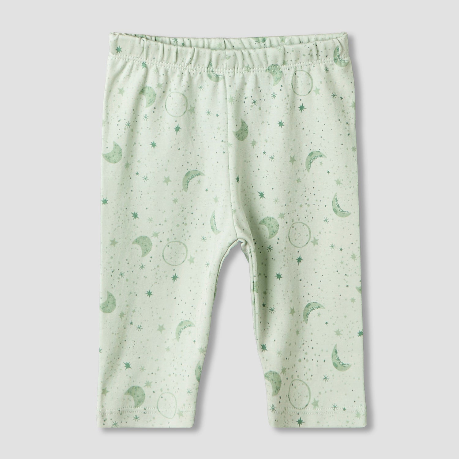 Juniors Cotton Round Neck Long Sleeves Pyjama Set with Star and Moon Print
