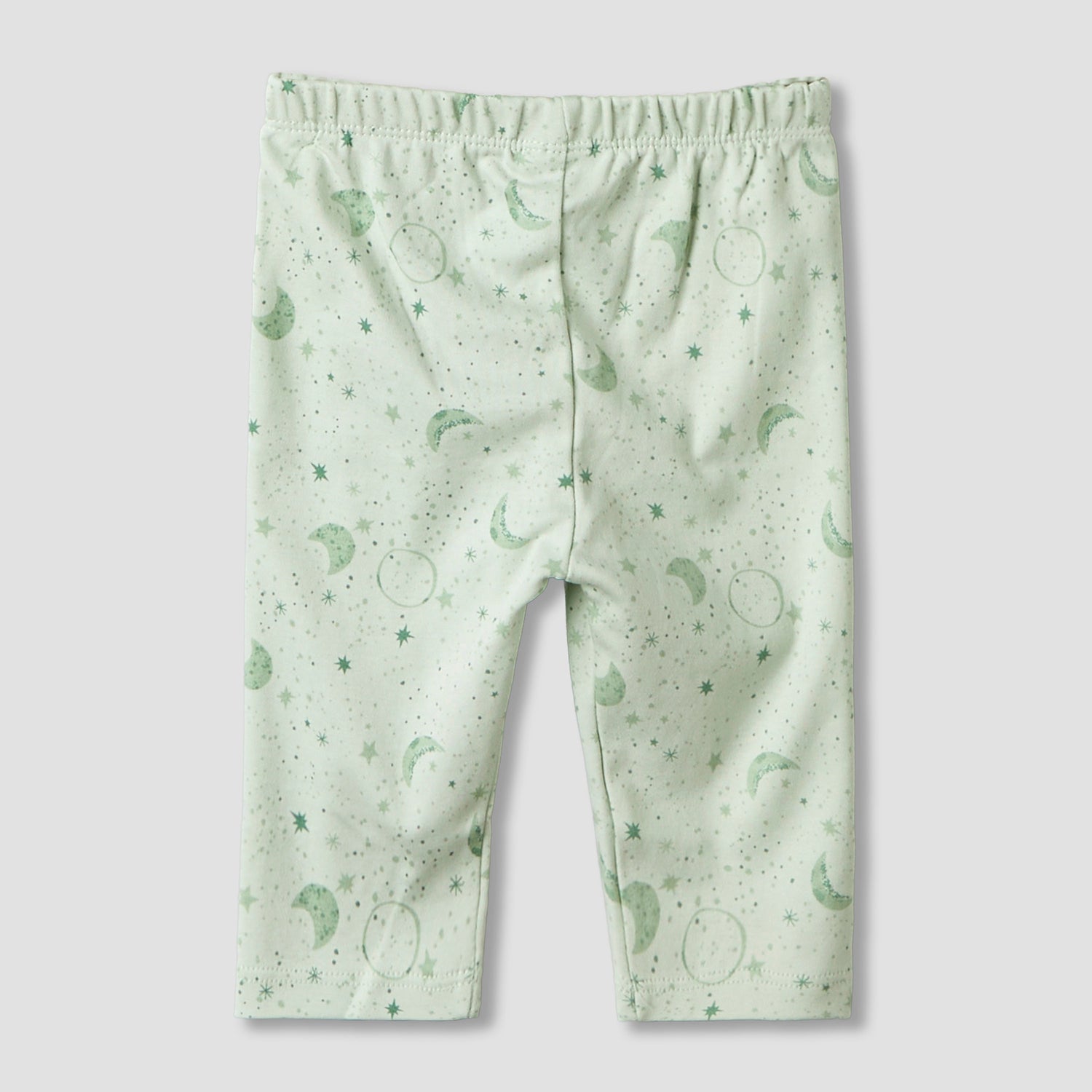Juniors Cotton Round Neck Long Sleeves Pyjama Set with Star and Moon Print