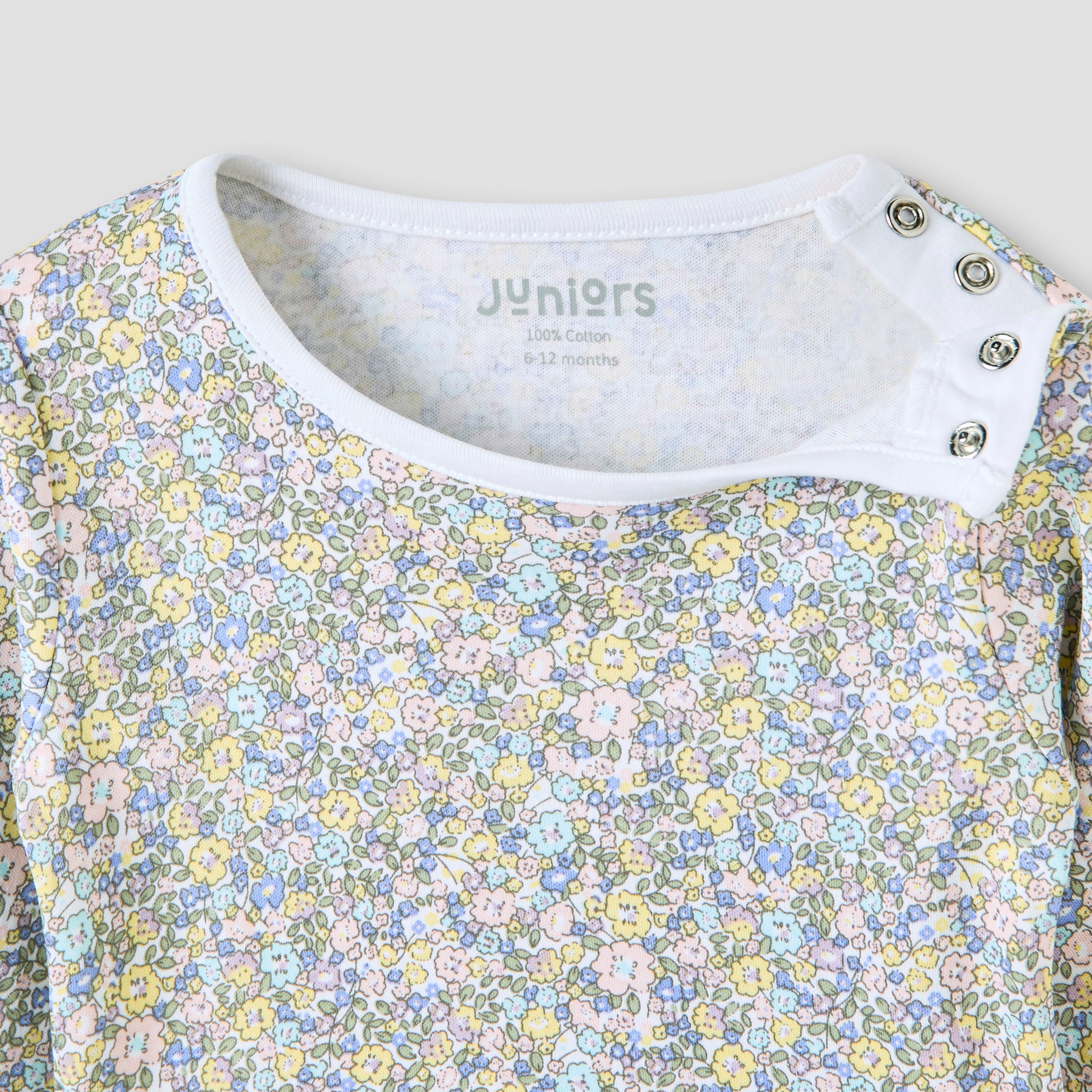 Juniors Floral Print T-shirt and Pyjama Set