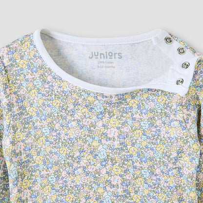 Juniors Floral Print T-shirt and Pyjama Set