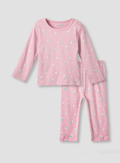 Juniors Pyjama Set with Floral Print - Cotton - Long Sleeves-promo_babyshop_Buy3for79_UAE130126-image-2