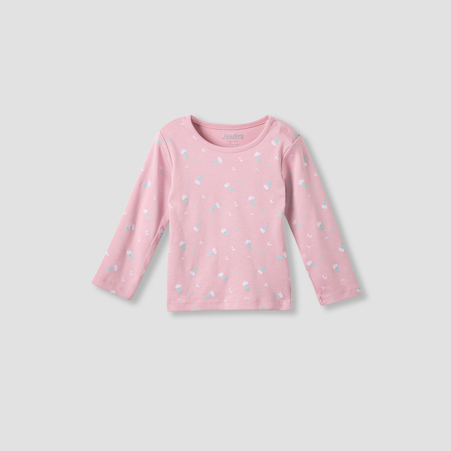Juniors Pyjama Set with Floral Print - Cotton - Long Sleeves