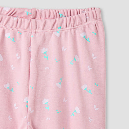 Juniors Pyjama Set with Floral Print - Cotton - Long Sleeves