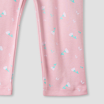 Juniors Pyjama Set with Floral Print - Cotton - Long Sleeves