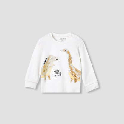 Juniors Pyjama Set with Dinosaur Print - Cotton - Long Sleeves - Round Neck