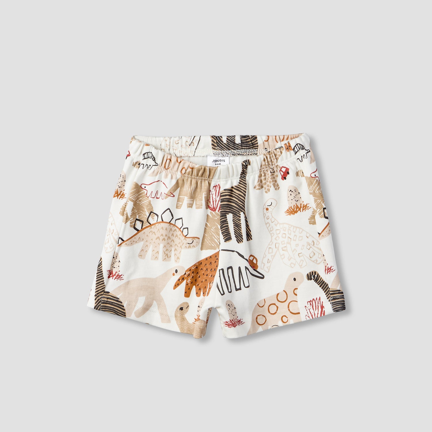 Pack of 2 Juniors Crew Neck Short Sleeves T-shirt and Shorts Set with Safari Print