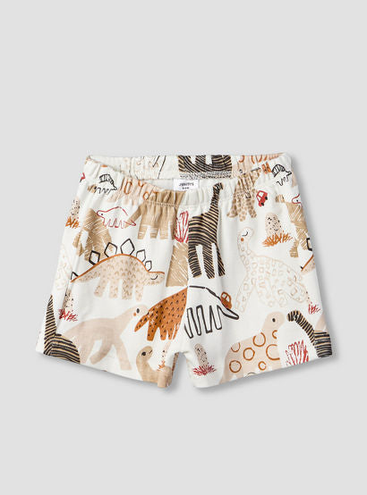 Pack of 2 Juniors Crew Neck Short Sleeves T-shirt and Shorts Set with Safari Print-baby-boys-clothing-setsandcoords-image-4