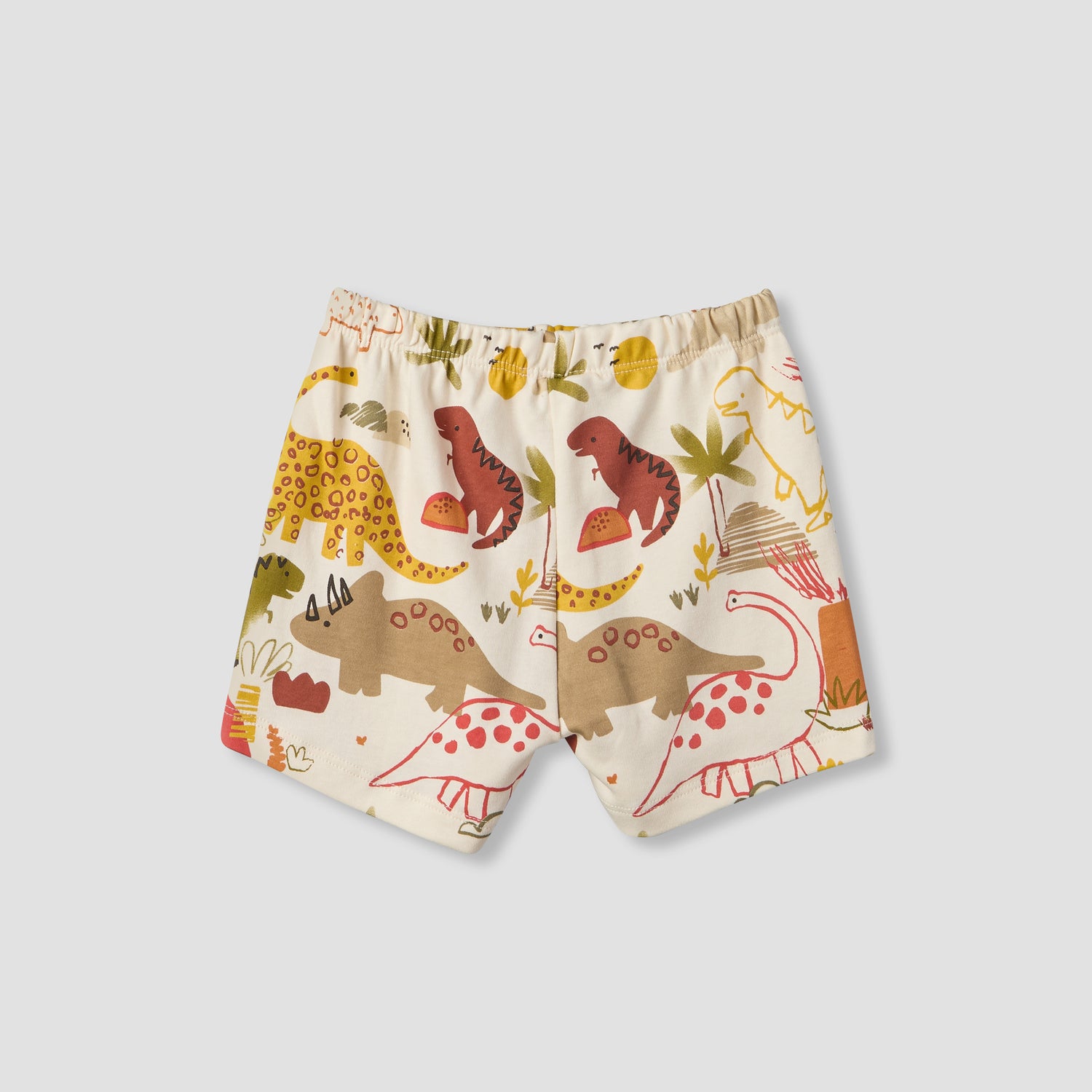 Pack of 2 Juniors Crew Neck Short Sleeves T-shirt and Shorts Set with Safari Print