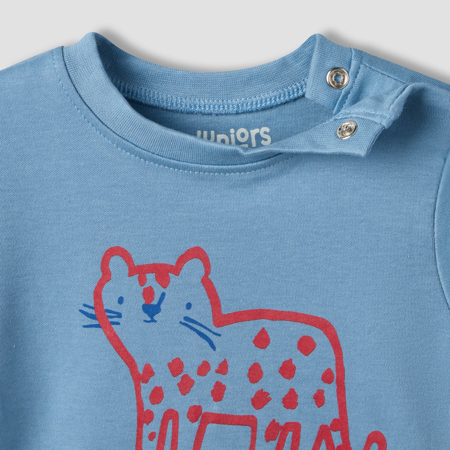 Pack of 2 Juniors Crew Neck Short Sleeves T-shirt and Shorts Set with Safari Print