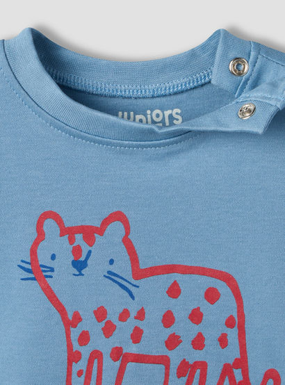 Pack of 2 Juniors Crew Neck Short Sleeves T-shirt and Shorts Set with Safari Print-baby-boys-clothing-setsandcoords-image-9