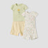 Pack of 2 Juniors Crew Neck Short Sleeves T-shirt and Shorts Set with Snap Button Closure - Green / 12-18 mths
