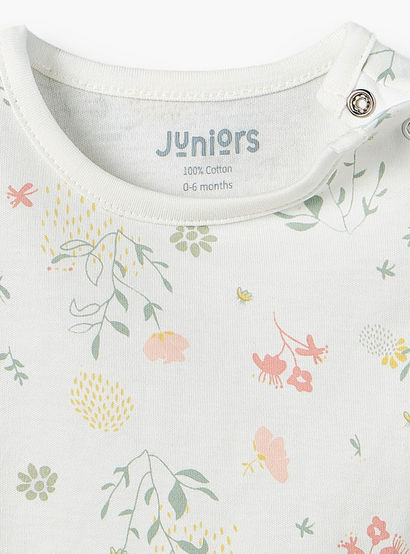 Pack of 2 Juniors Crew Neck Short Sleeves T-shirt and Shorts Set with Snap Button Closure-baby-girls-clothing-setsandcoords-image-8