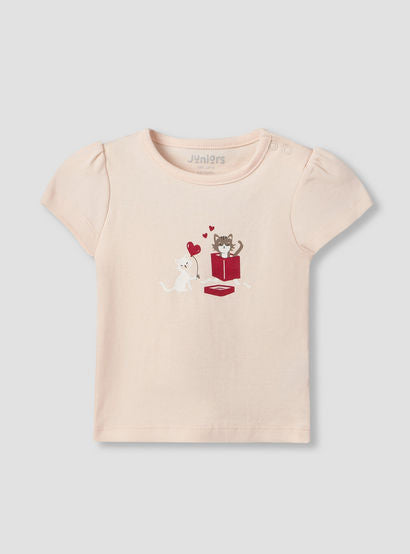 Pack of 2 Juniors Crew Neck Short Sleeves T-shirt and Shorts Set with Assorted Print-baby-girls-clothing-setsandcoords-image-5