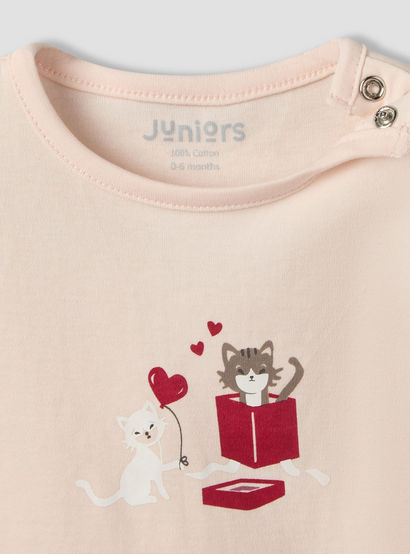 Pack of 2 Juniors Crew Neck Short Sleeves T-shirt and Shorts Set with Assorted Print-baby-girls-clothing-setsandcoords-image-9
