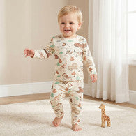 Juniors Cotton Round Neck Long Sleeves Pyjama Set with Safari Print-undefined-image-1
