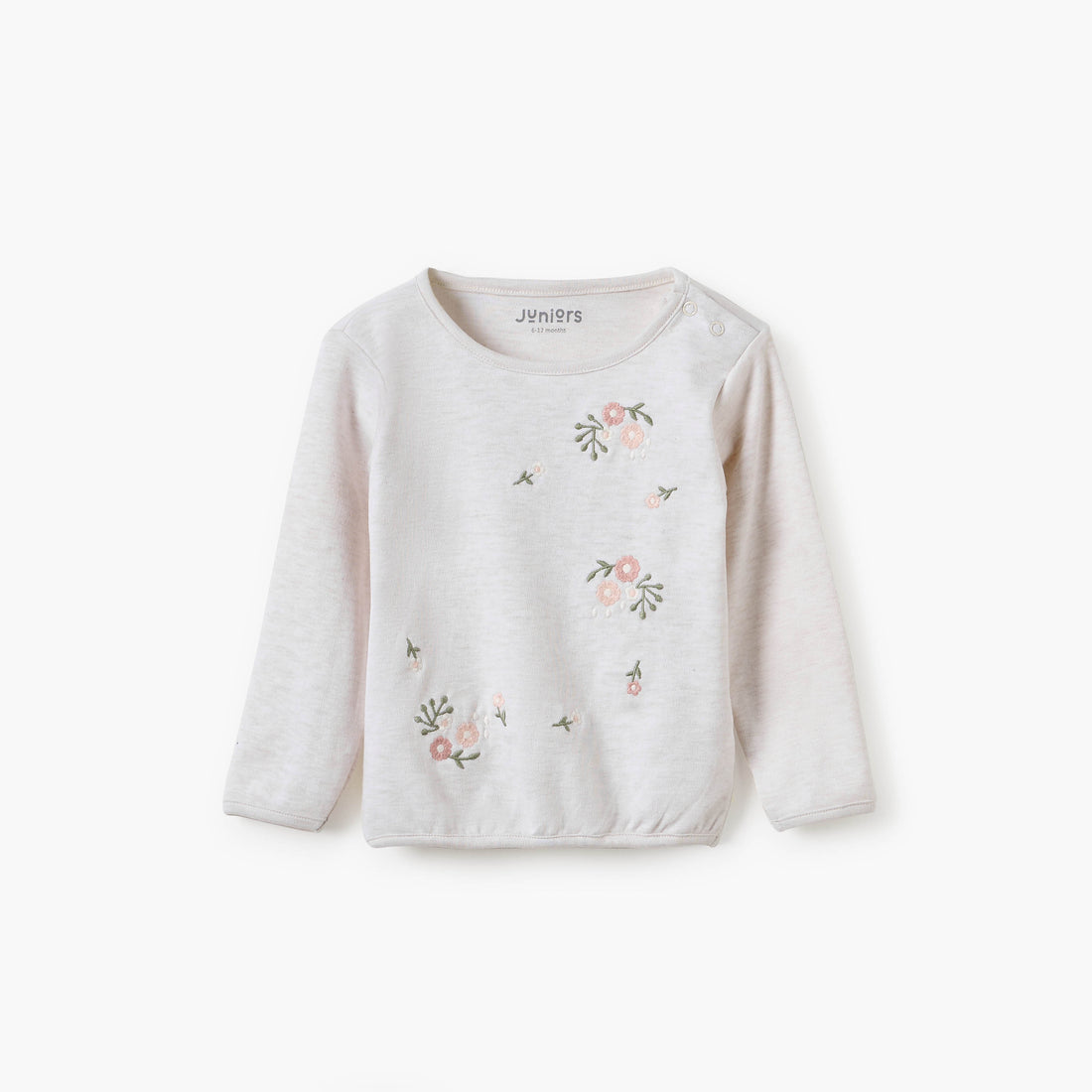 Juniors Floral Embroidered Top and Pyjama Set