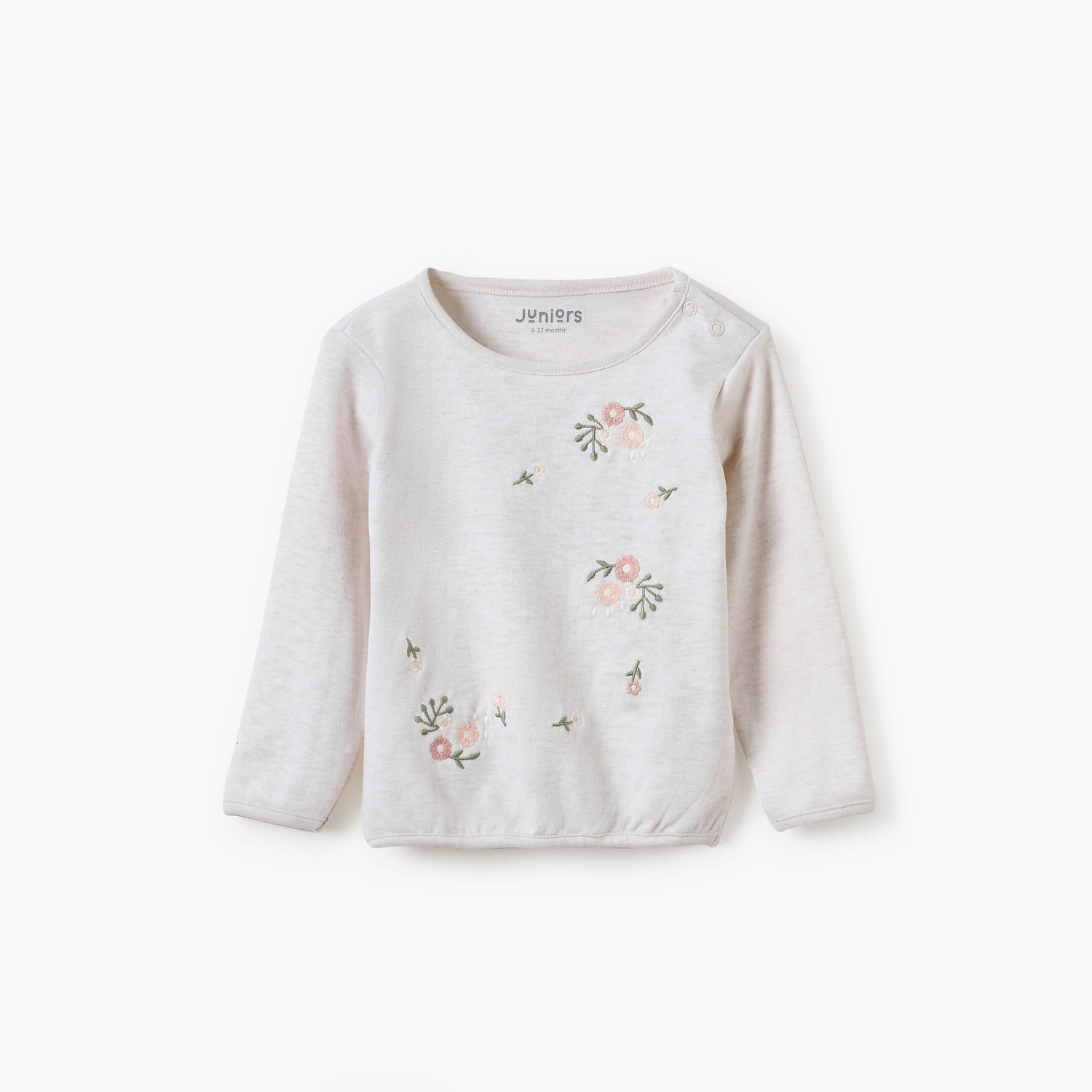 Juniors Floral Embroidered Top and Pyjama Set