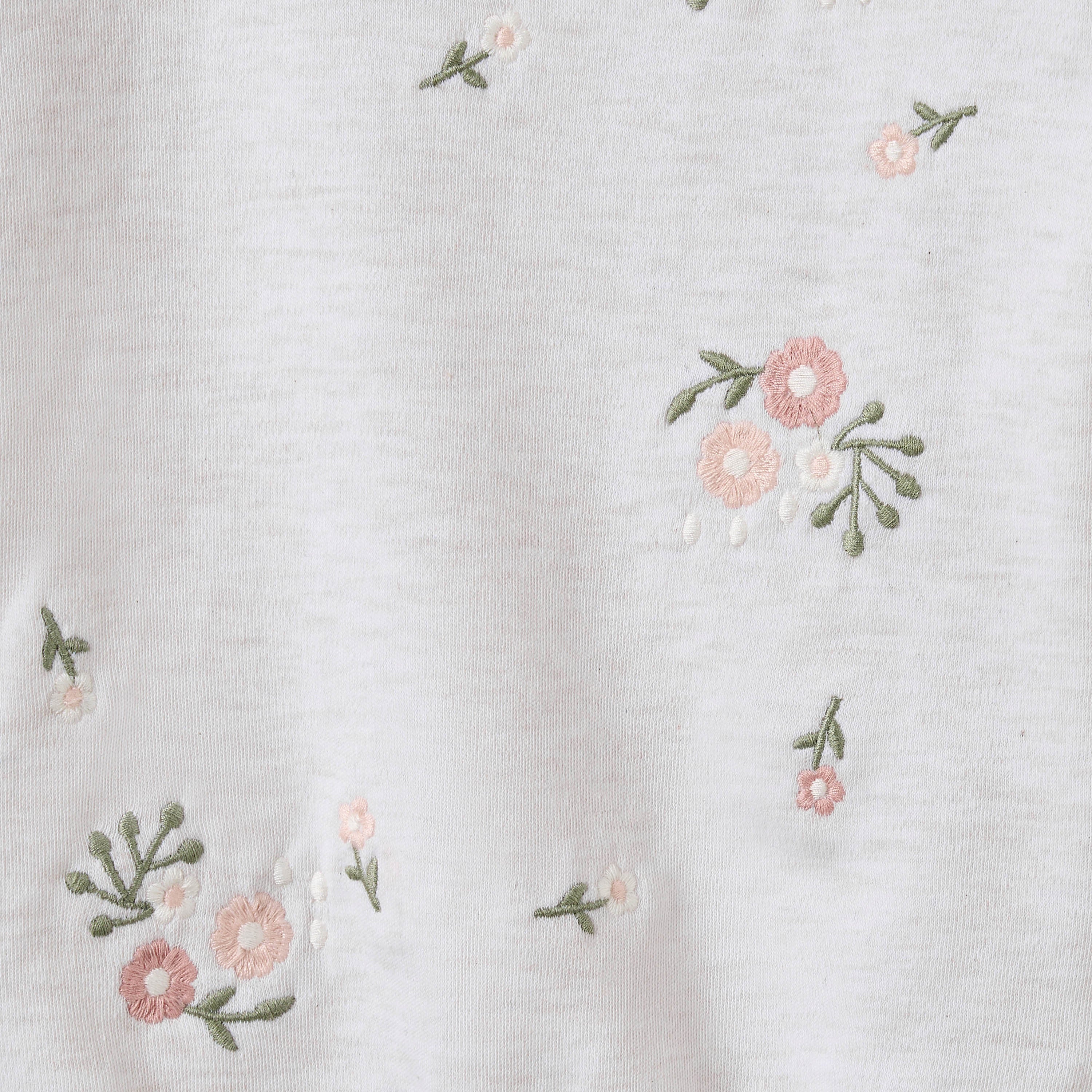 Juniors Floral Embroidered Top and Pyjama Set