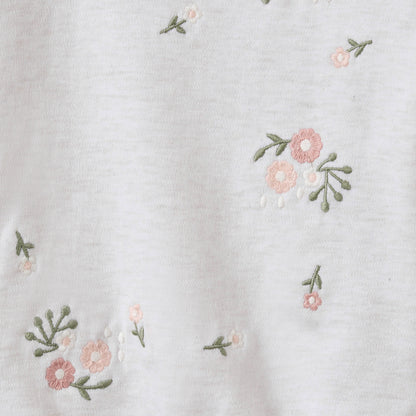 Juniors Floral Embroidered Top and Pyjama Set