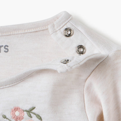 Juniors Floral Embroidered Top and Pyjama Set