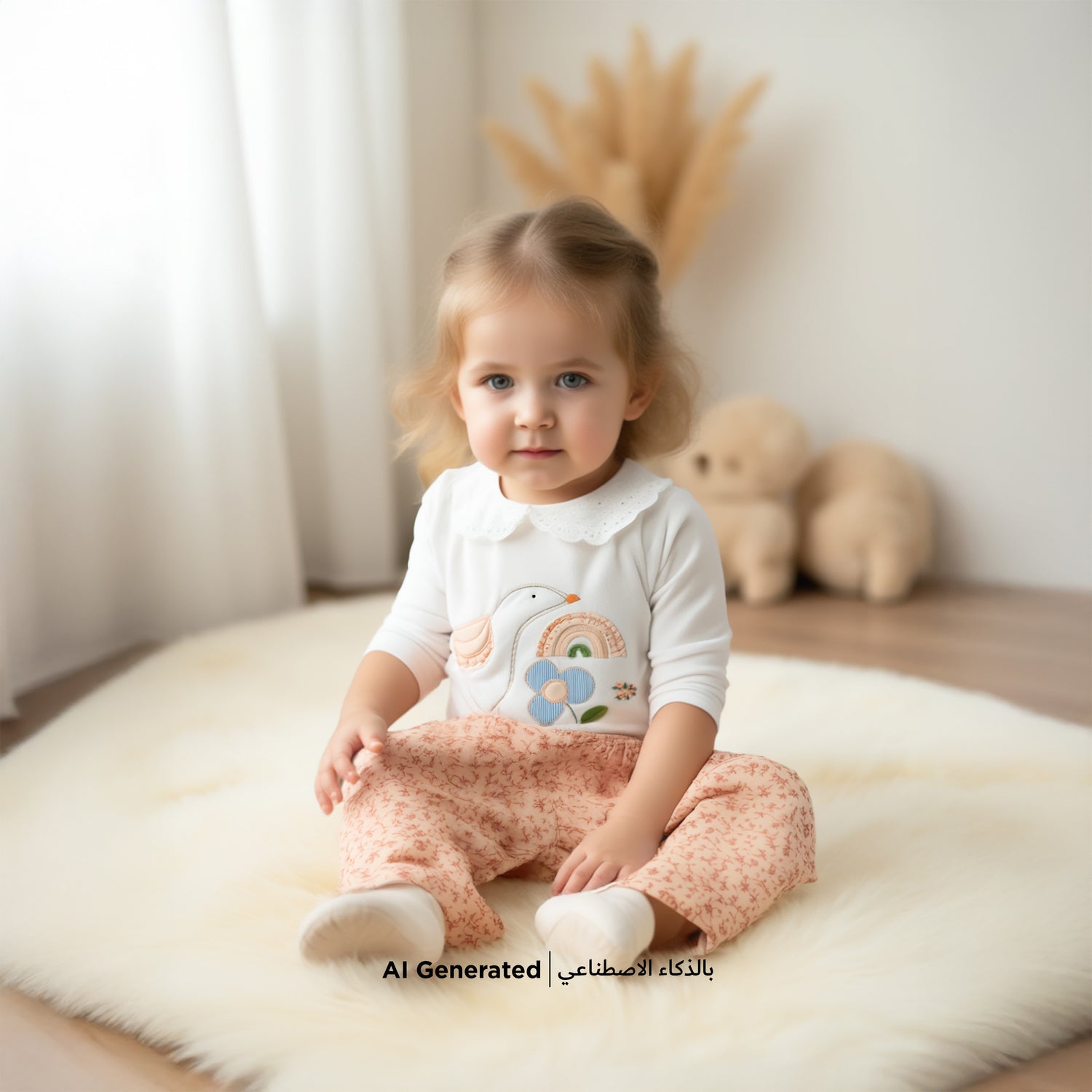 Juniors Embroidered Top and Pyjama Set