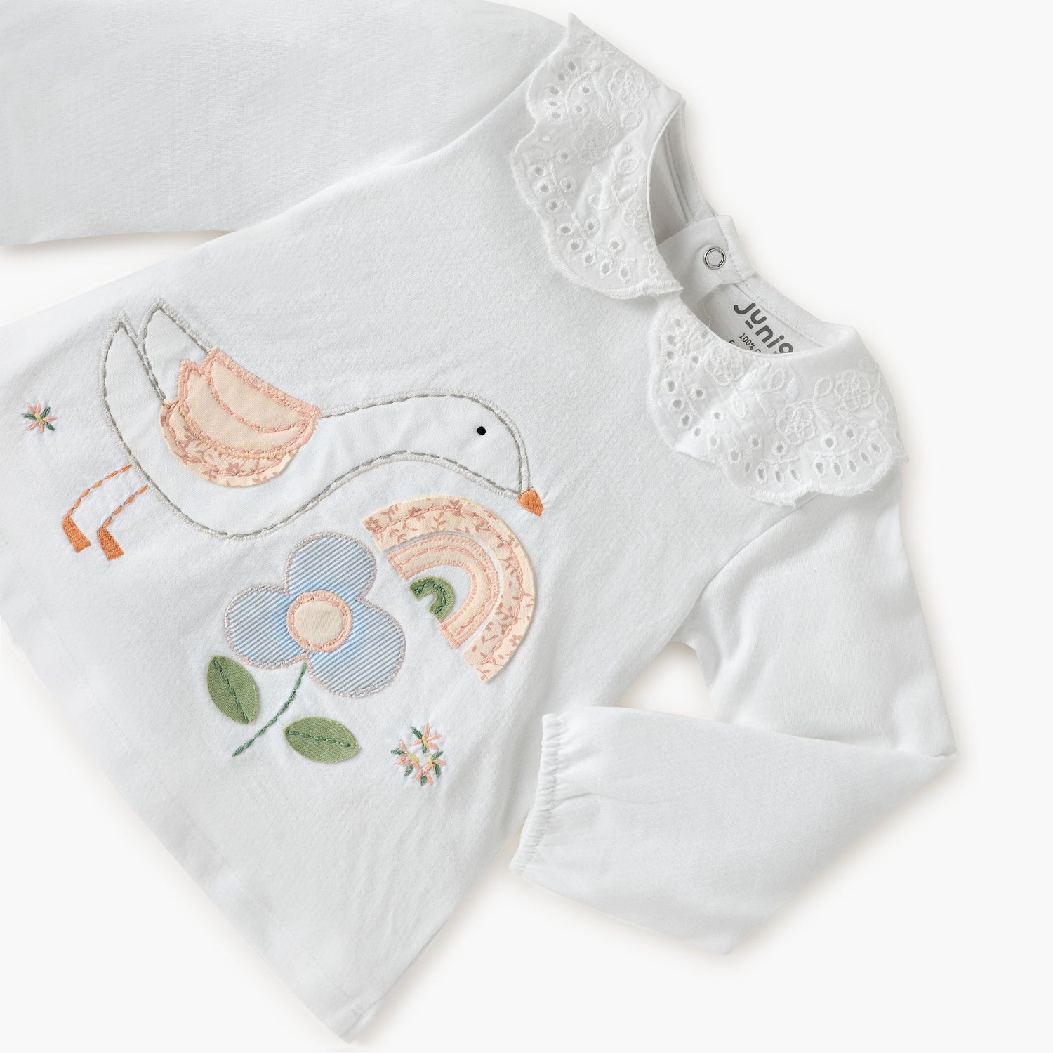 Juniors Embroidered Top and Pyjama Set