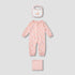 Juniors Swan Print Sleepsuit with Bib and Blanket - Pink / 0-3 mths