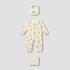 Juniors Printed Sleepsuit with Bib and Blanket - Cream / 0-3 mths