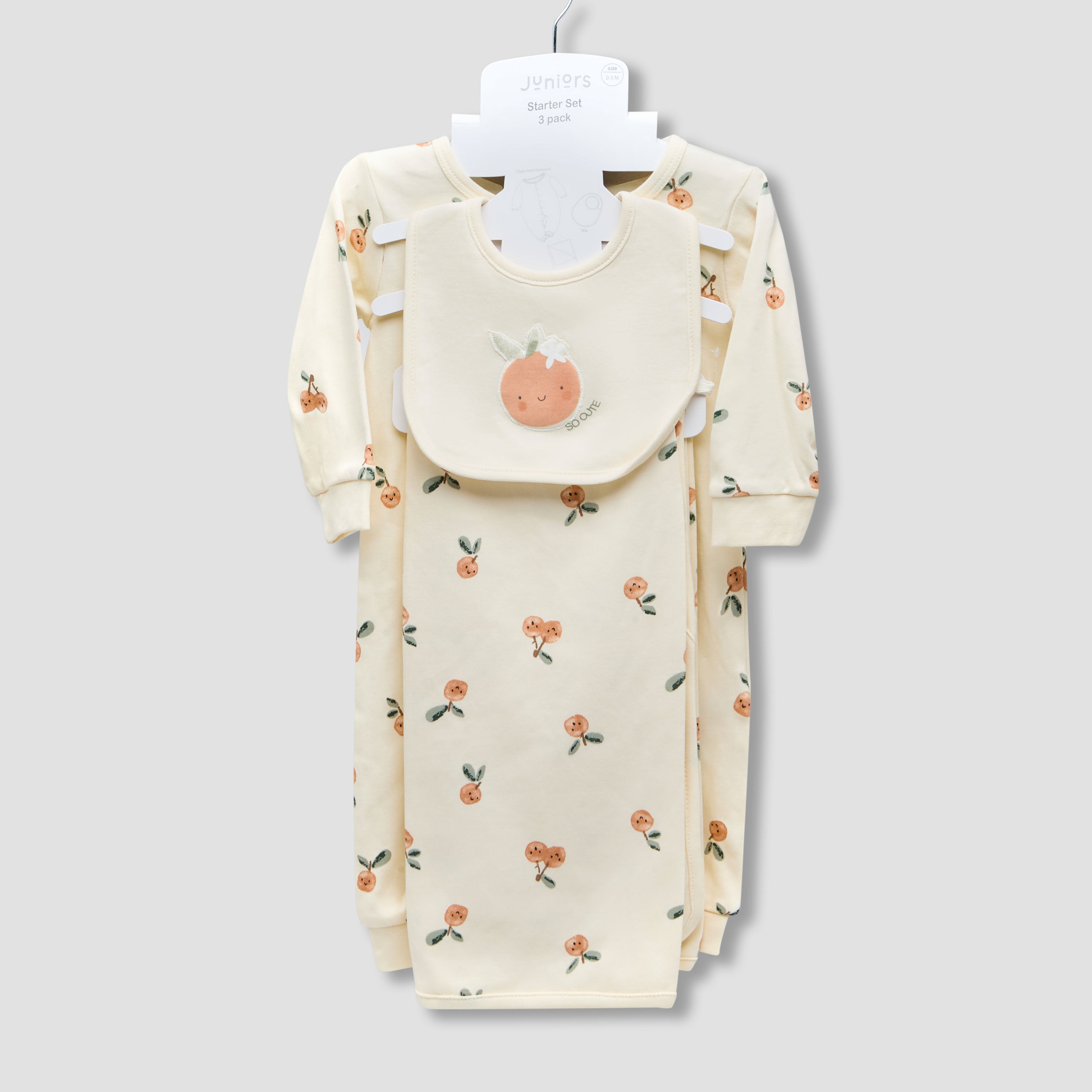Juniors Printed Sleepsuit with Bib and Blanket
