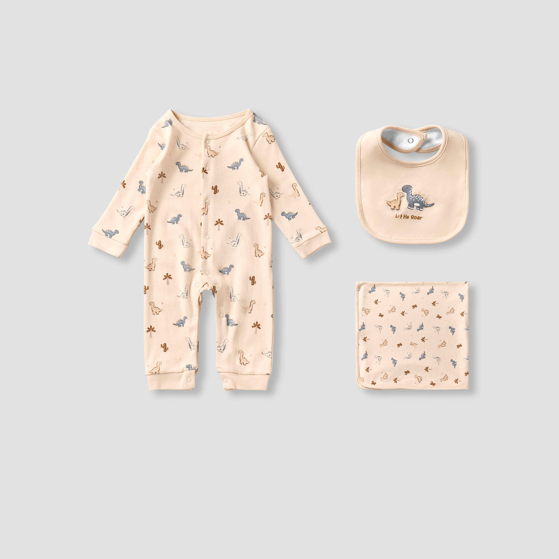 Set of 3 Juniors Clothing Gift Set with Dinosaur Print
