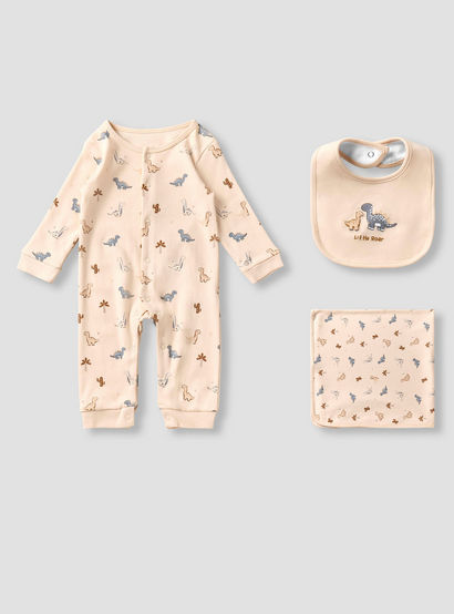 Set of 3 Juniors Clothing Gift Set with Dinosaur Print-baby-boys-clothing-setsandcoords-image-2
