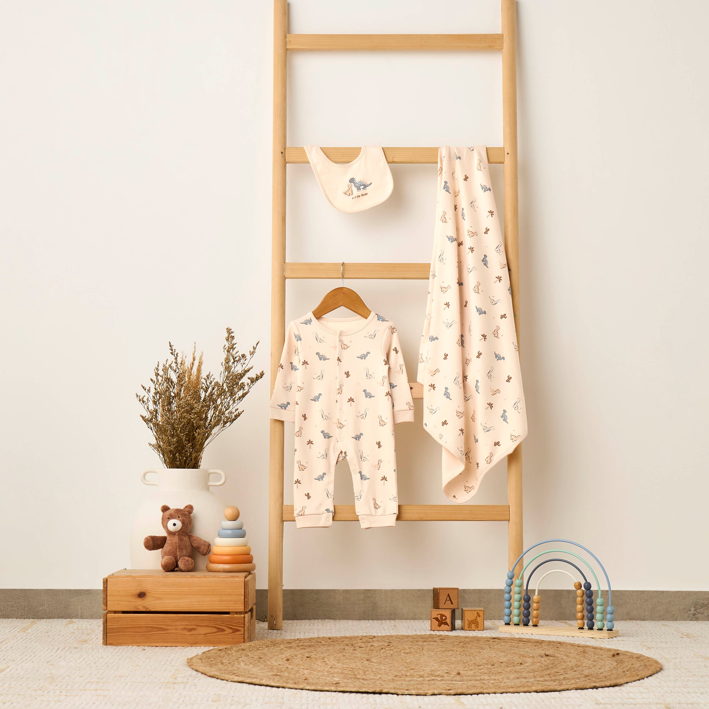 Set of 3 Juniors Clothing Gift Set with Dinosaur Print